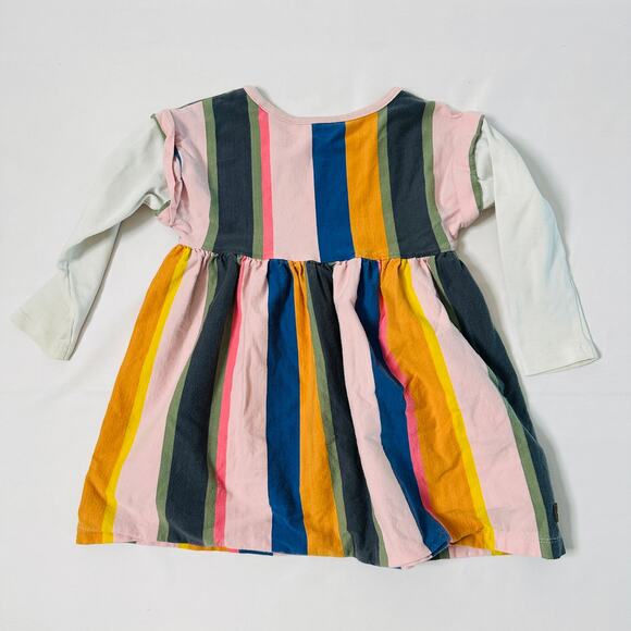 Tea Collection Festival Striped Layered Long Sleeve Dress Sz 3 - Picture 8 of 8
